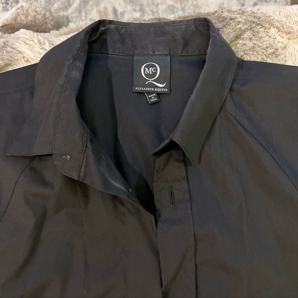 Alexander McQueen men’s button down shirt black IT 50 medium